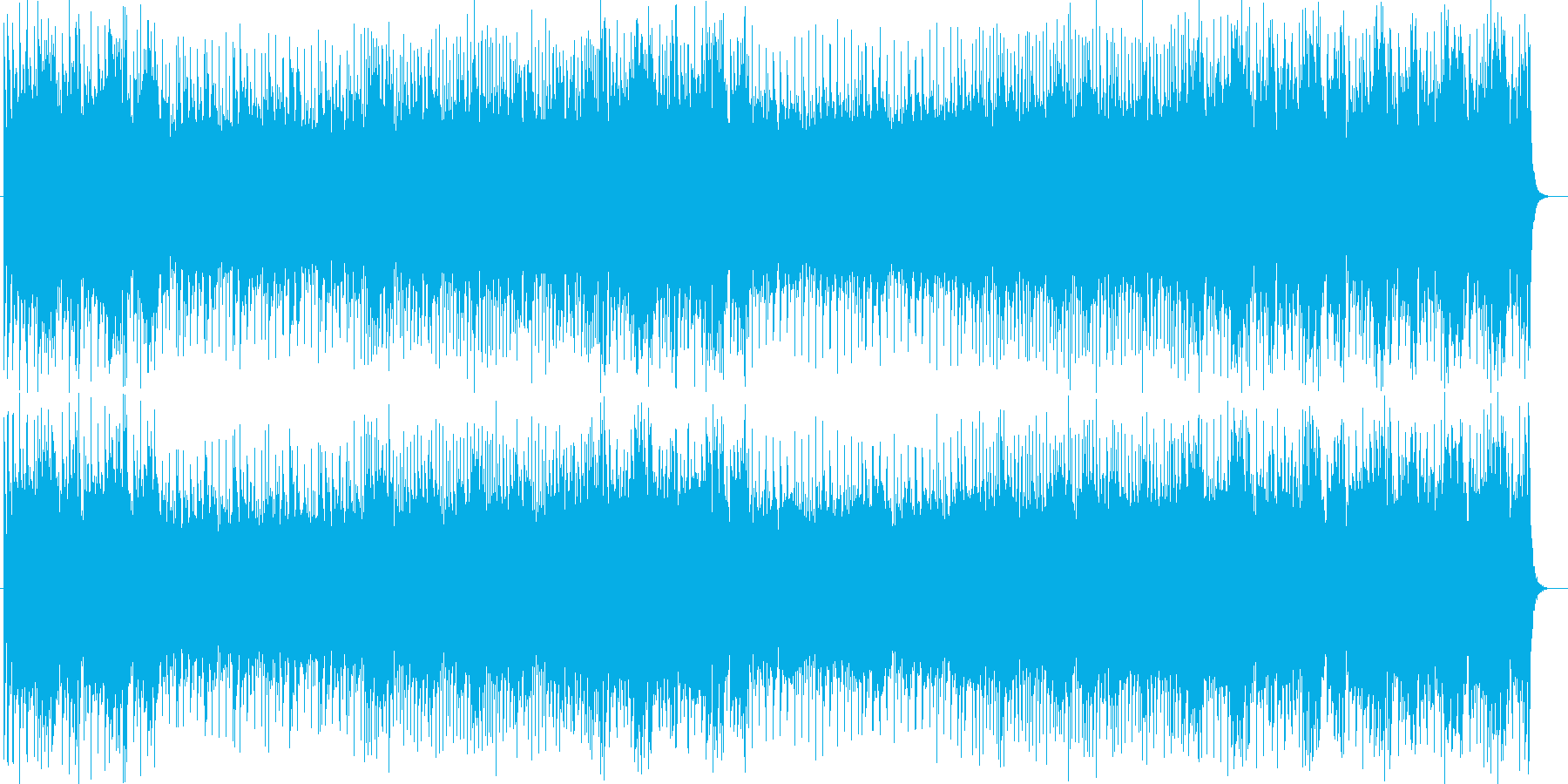 メロディやリズムがダイナミックに響く楽曲の再生済みの波形