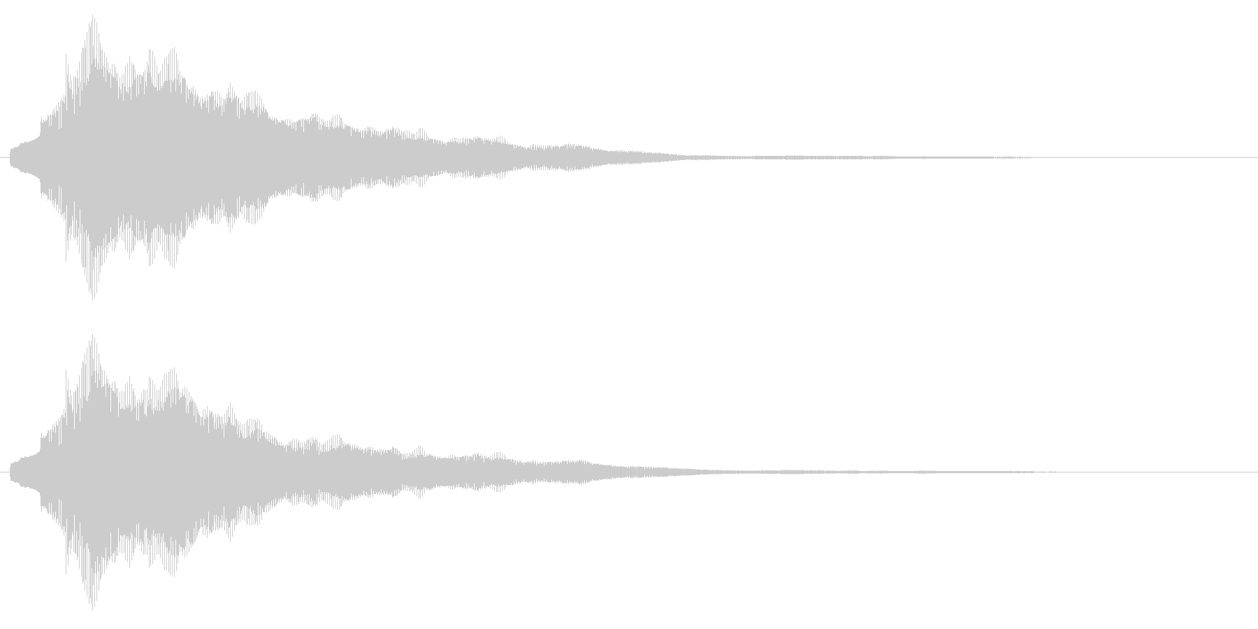 【アクセント】綺麗な決定音(長)の未再生の波形