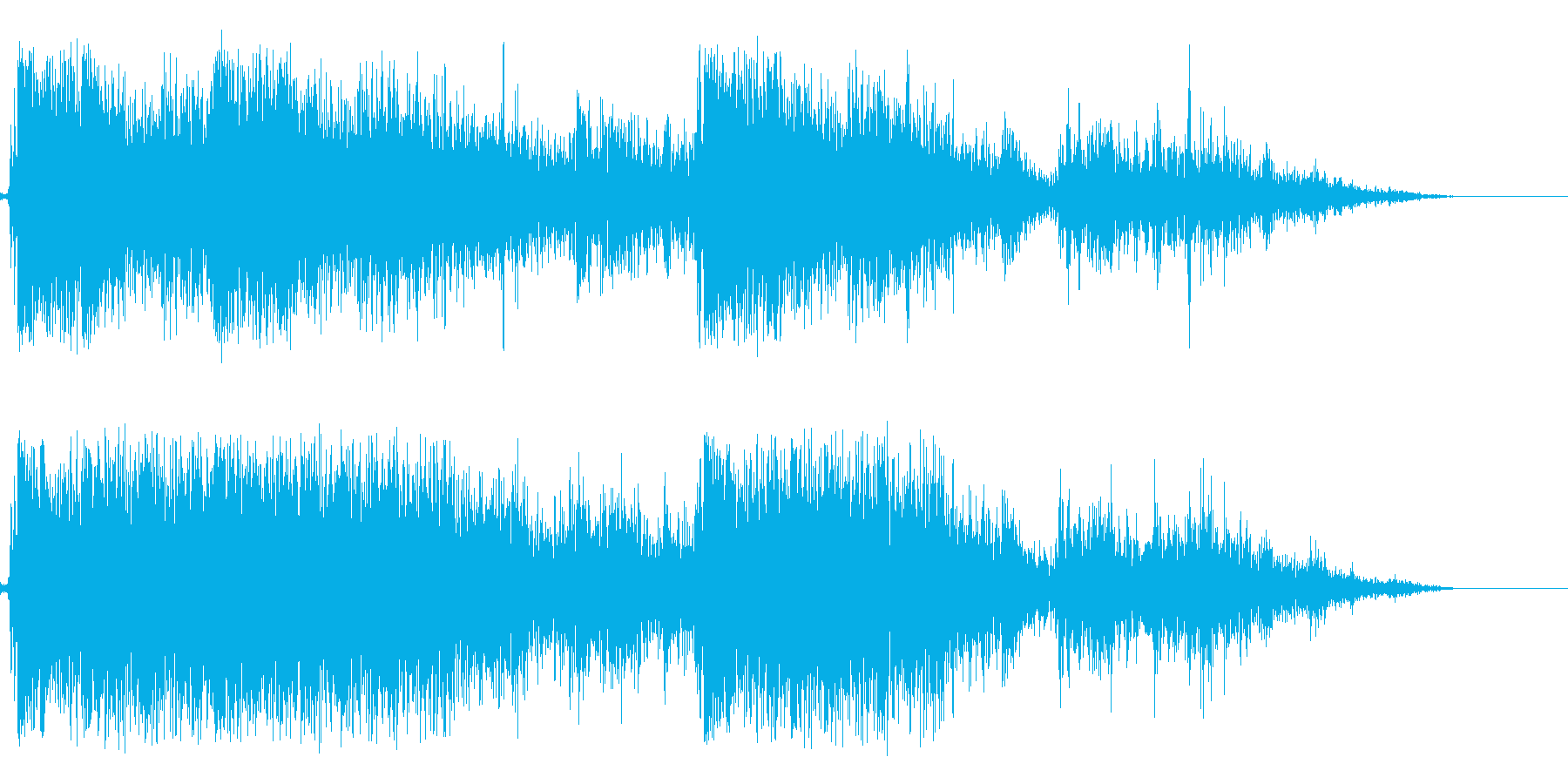 【銃声音008】3発発砲の再生済みの波形