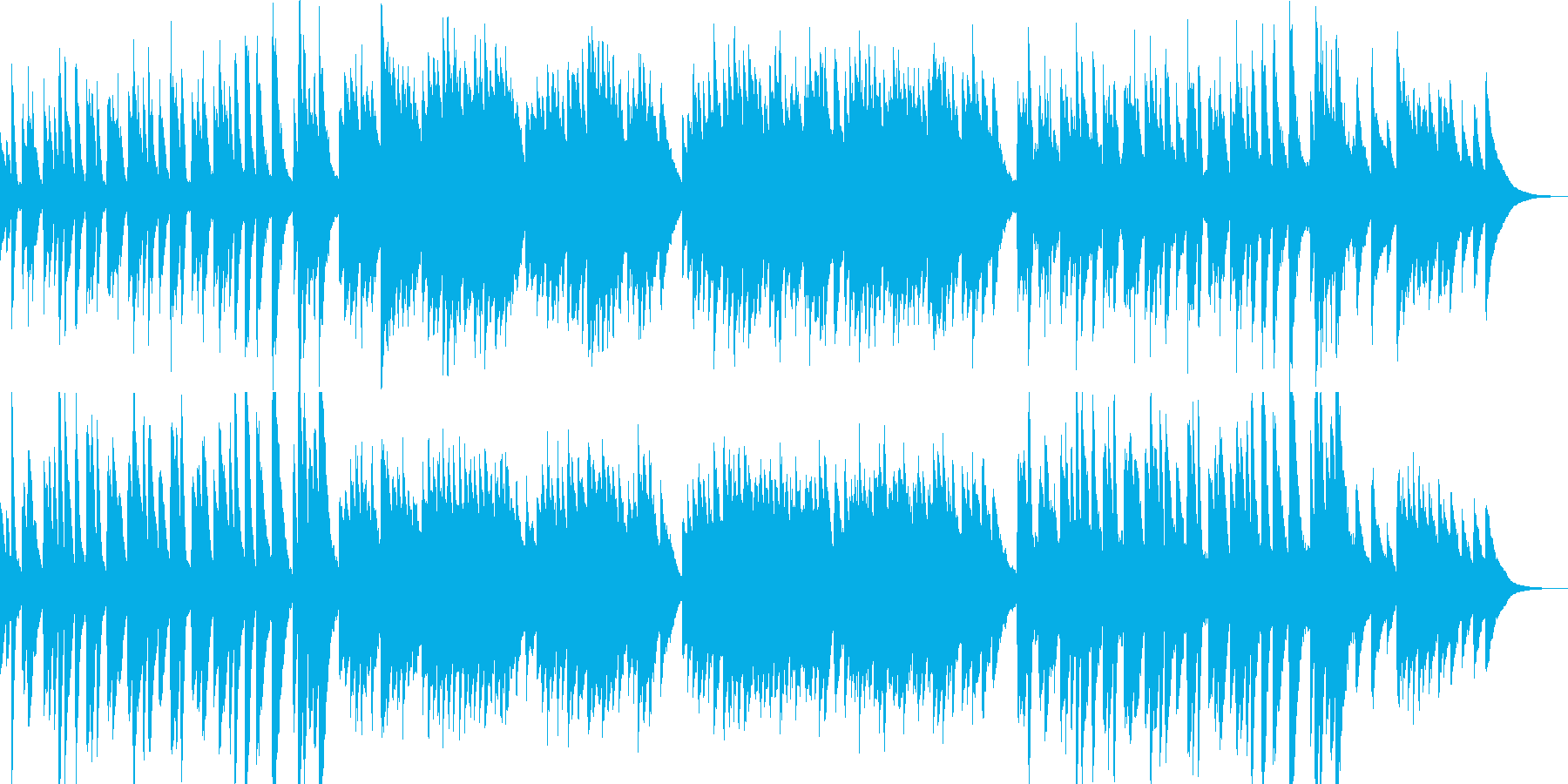 ピアノの音色と旋律が特徴的なアンビエントの再生済みの波形