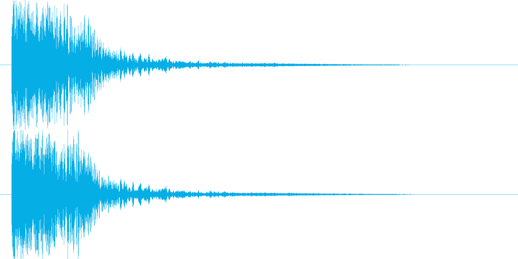 爆発後ワープしていく感じ 余韻多めの再生済みの波形