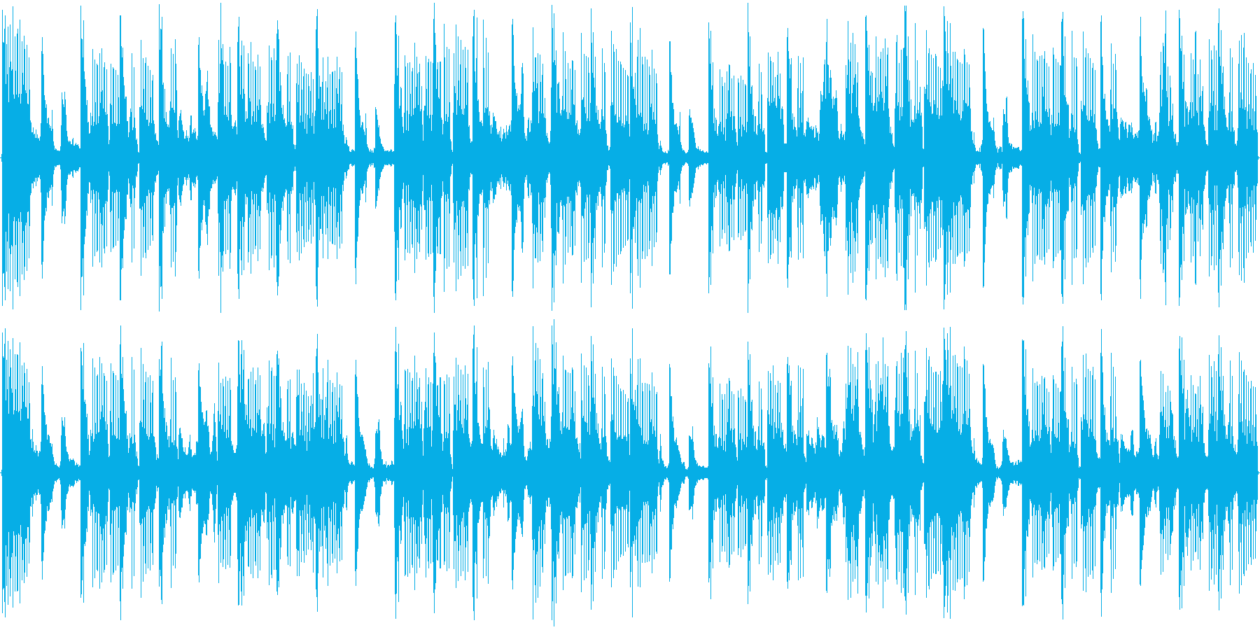 リズムを強調した楽曲です。の再生済みの波形