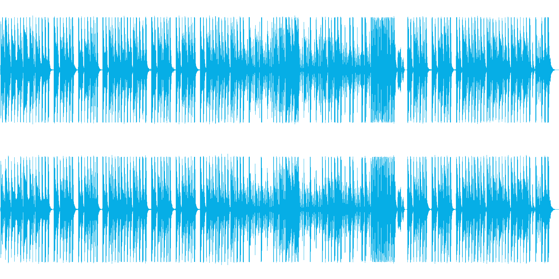 木琴混じりの明るい可愛いポップな曲の再生済みの波形