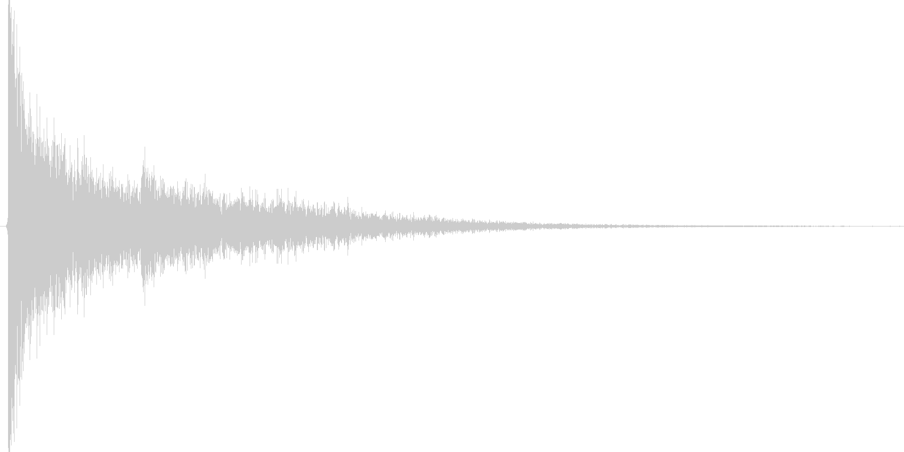 ゴォン。驚愕・ショック音(低・エコー)の未再生の波形