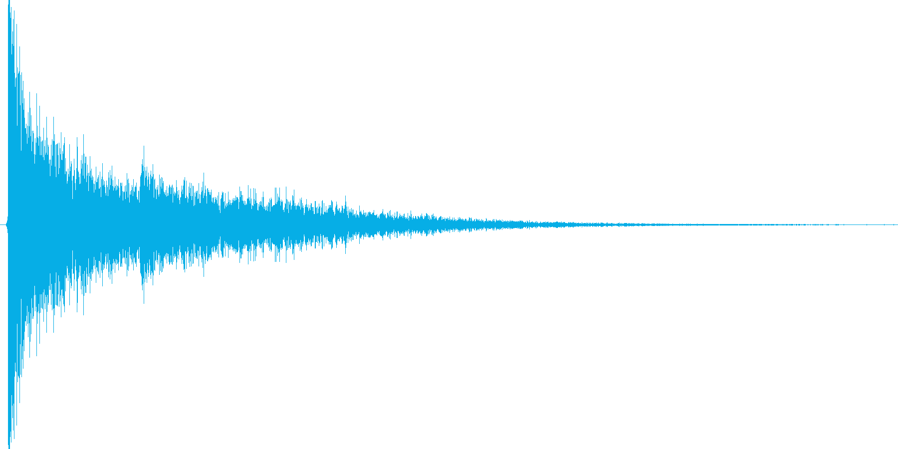 ゴォン。驚愕・ショック音(低・エコー)の再生済みの波形