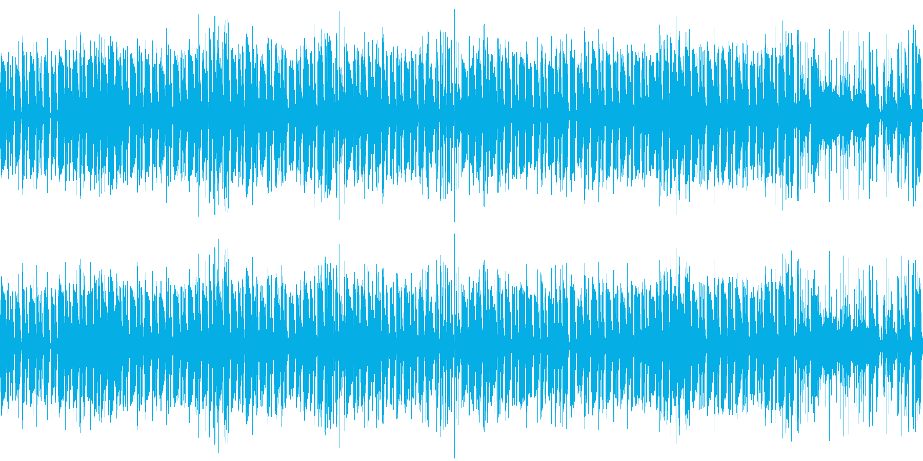 メニュー画面などに使える激しいファンクの再生済みの波形