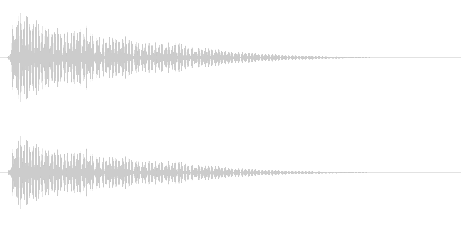 ダン!!(よく響くバスドラムの音)の未再生の波形