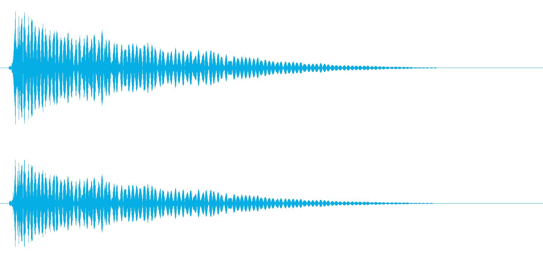 ダン!!(よく響くバスドラムの音)の再生済みの波形