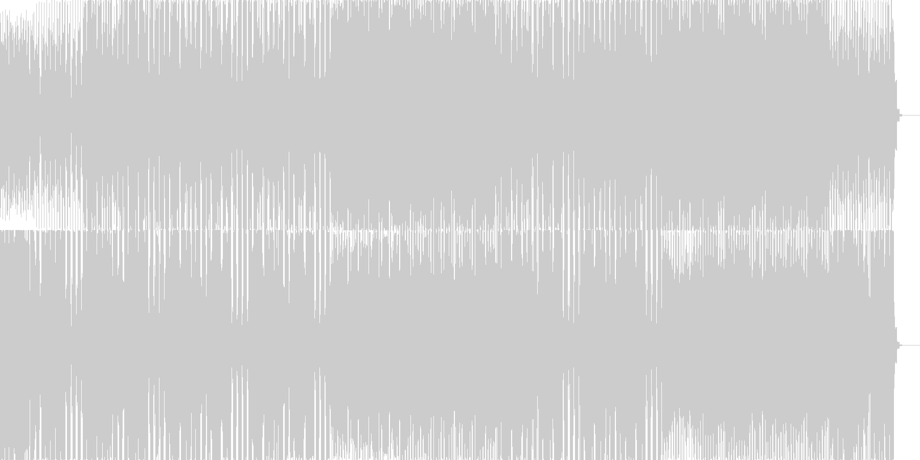 アコギとシンセとクラップ、軽快なリズムの未再生の波形
