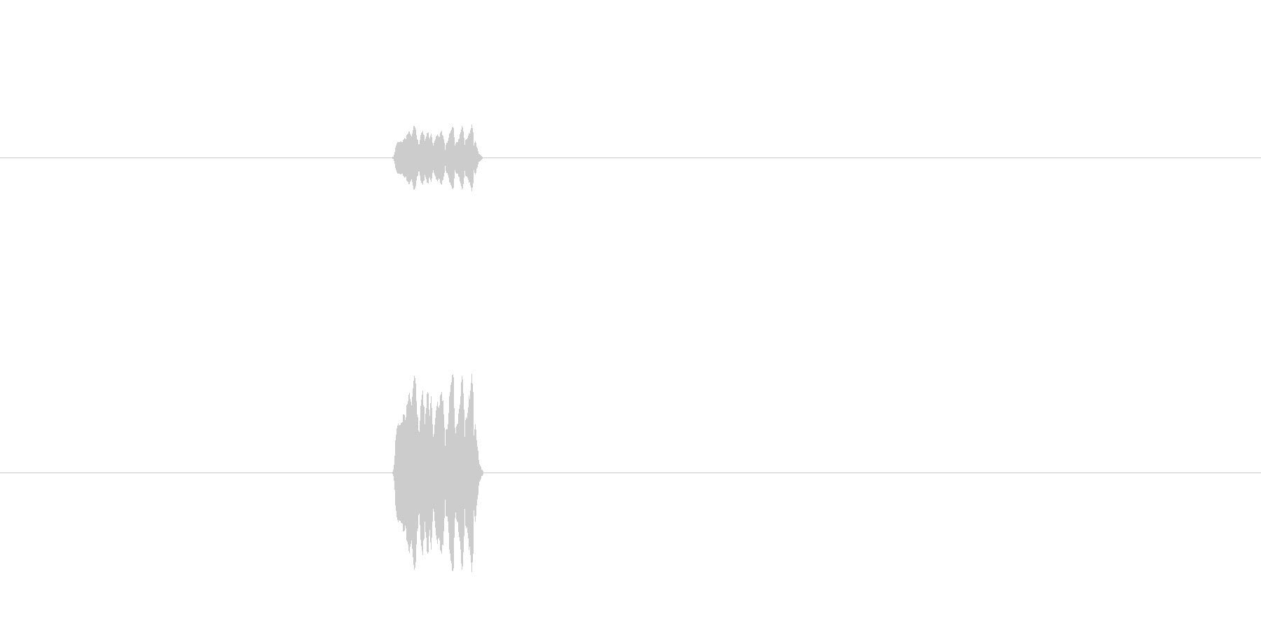 ビッ(ホイッスルの音)の未再生の波形
