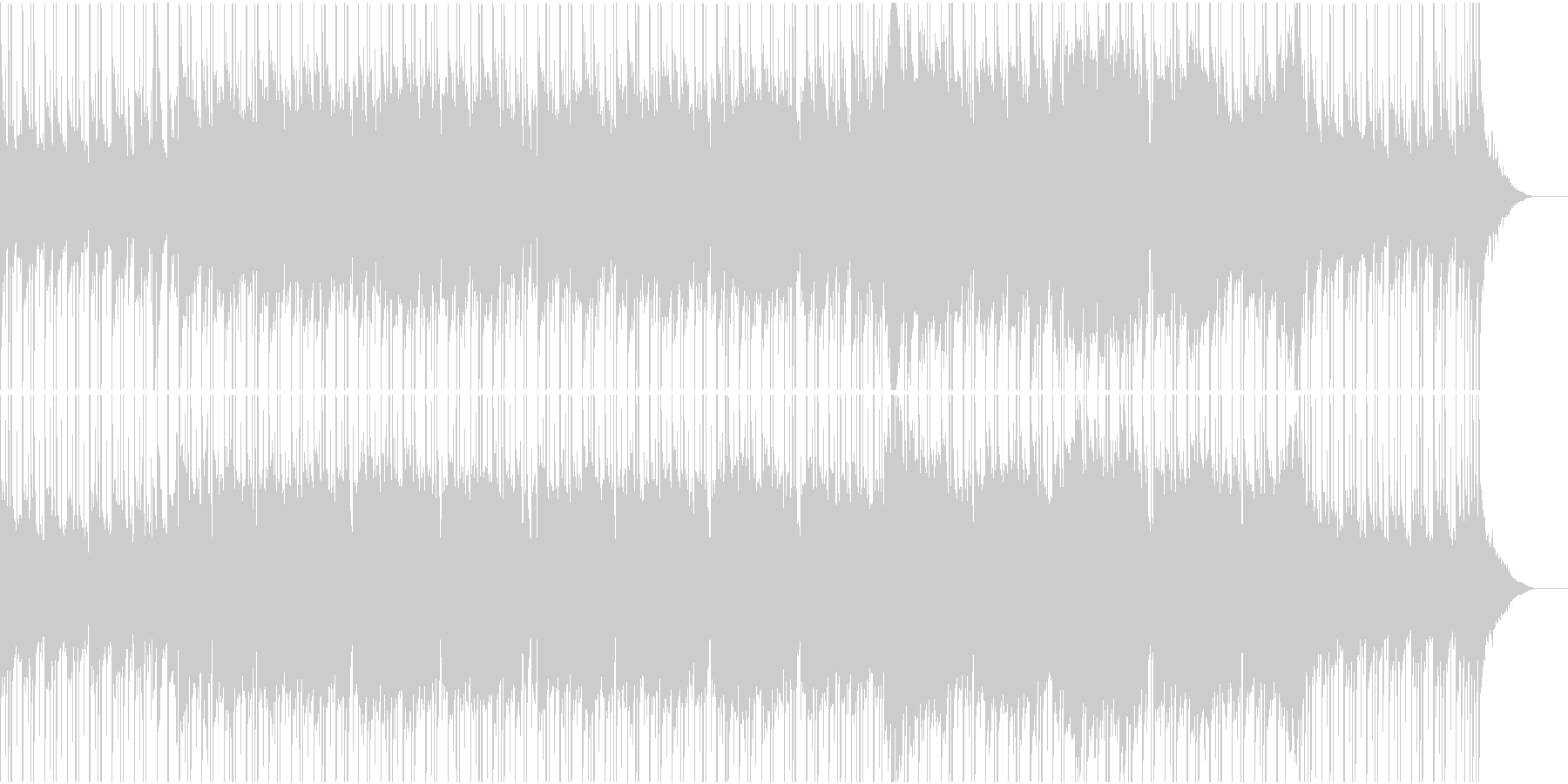 のどかな風景広がるほのぼのとしたBGMの未再生の波形