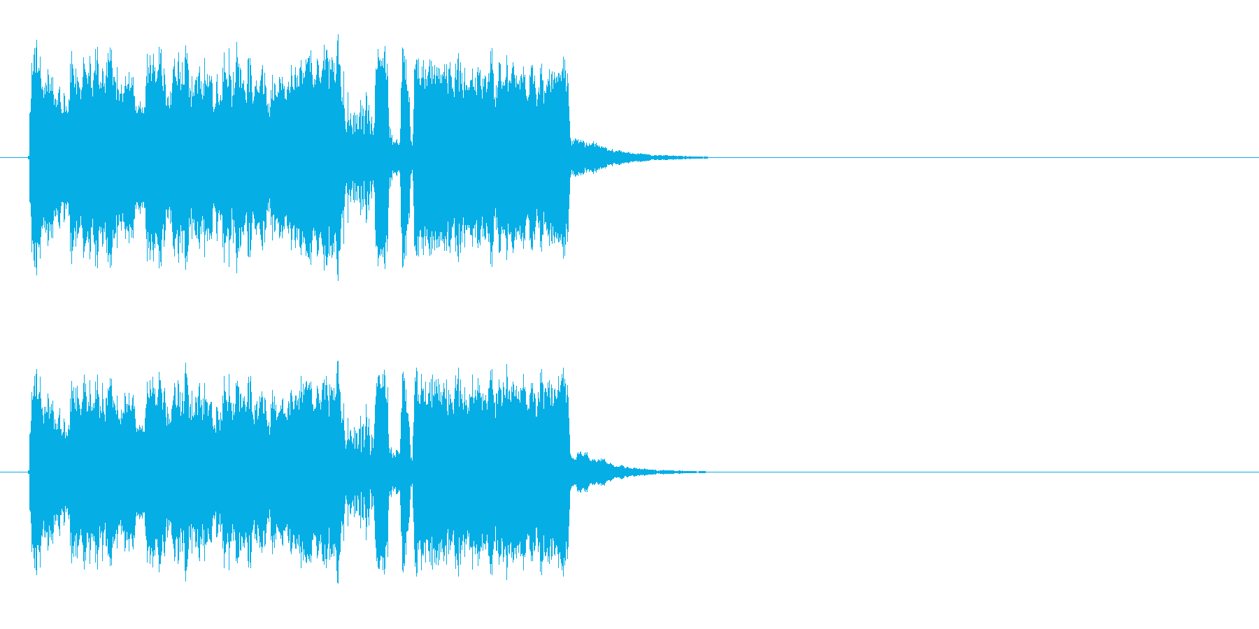 行進のオープニングにありそうな曲の再生済みの波形