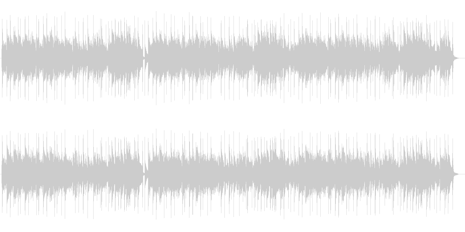 優しく安らぎのある穏やかな曲の未再生の波形