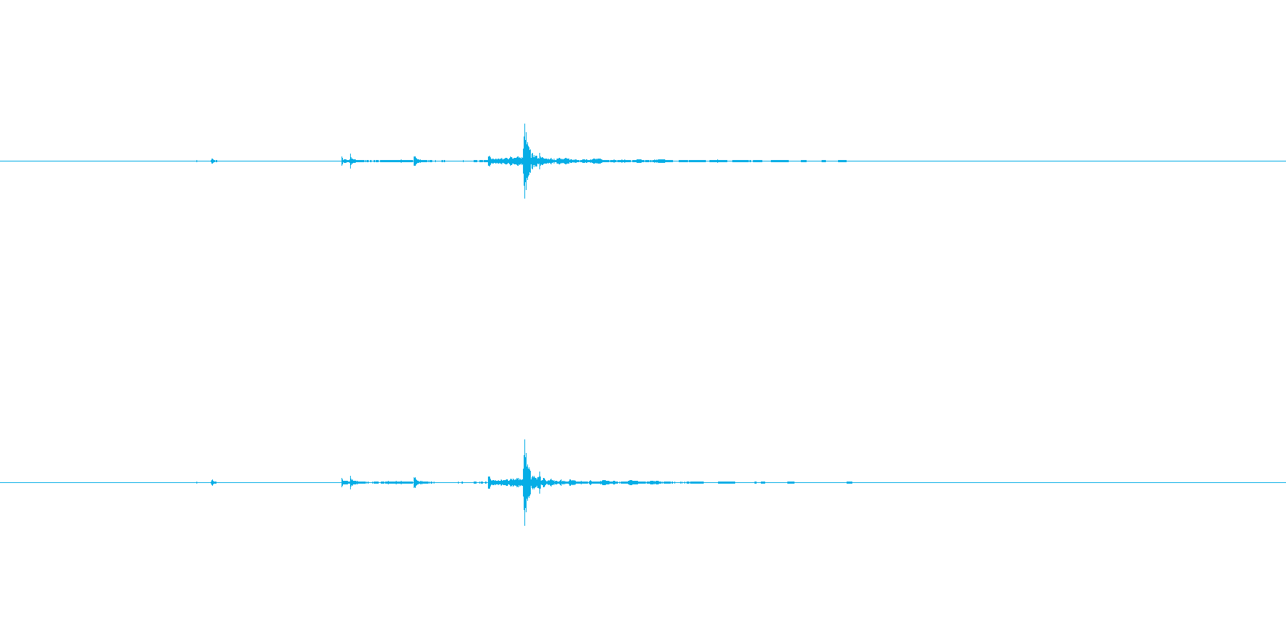 静かに窓を閉める音(カチャ)の再生済みの波形