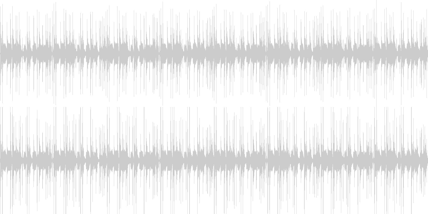 ムーディでリズミカルな曲の未再生の波形