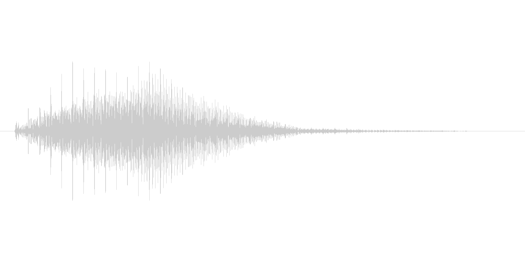 カートゥーン系の忍び足のような効果音の未再生の波形