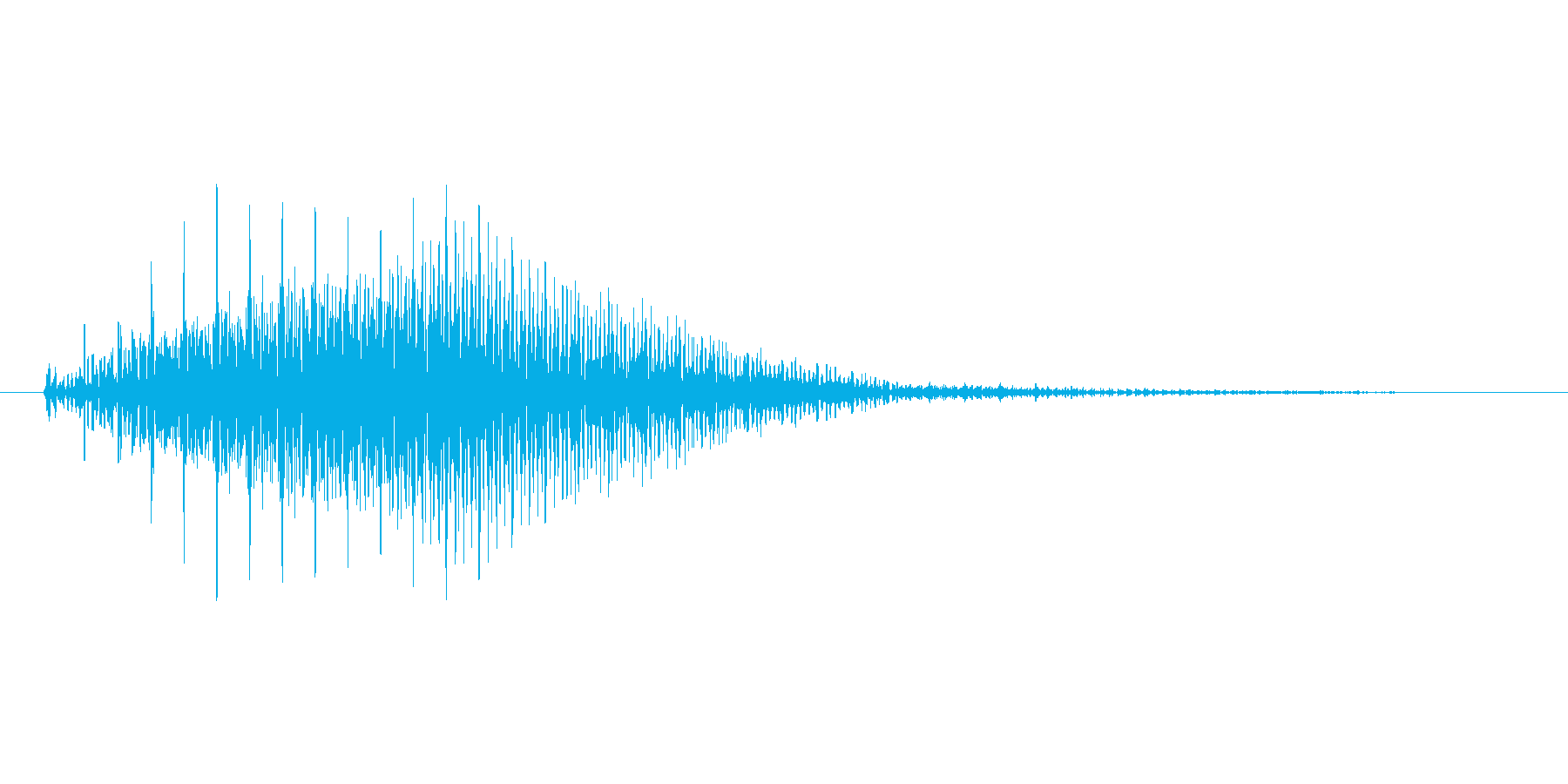カートゥーン系の忍び足のような効果音の再生済みの波形