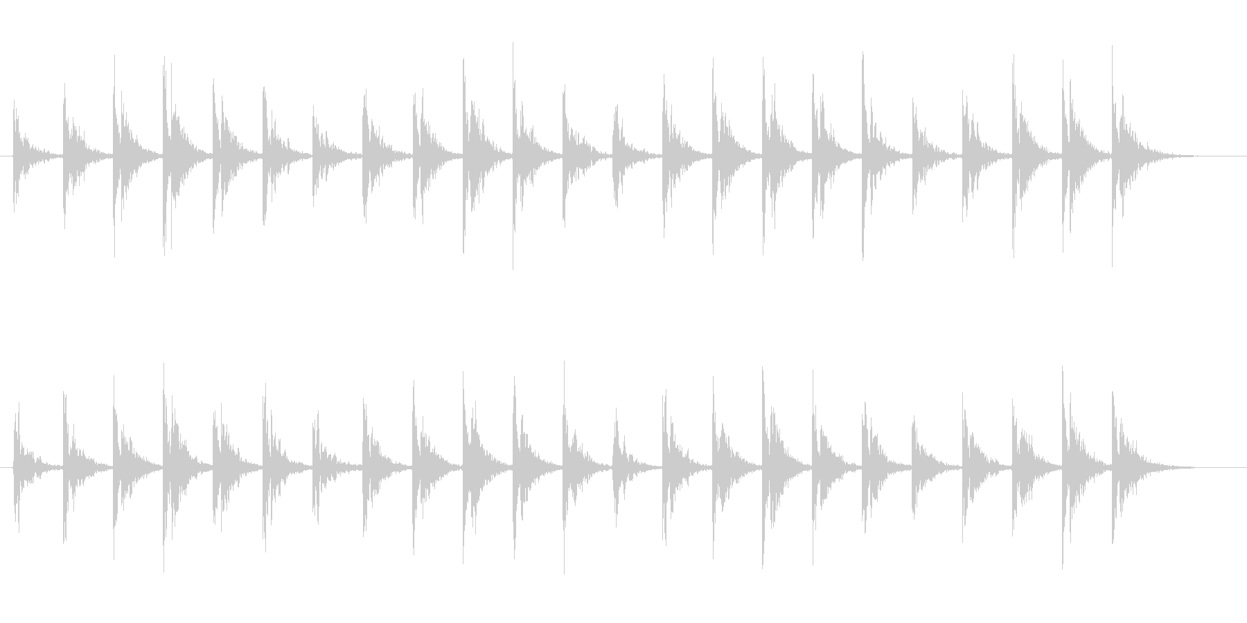 洞窟の中で氷が弾けるような音の未再生の波形
