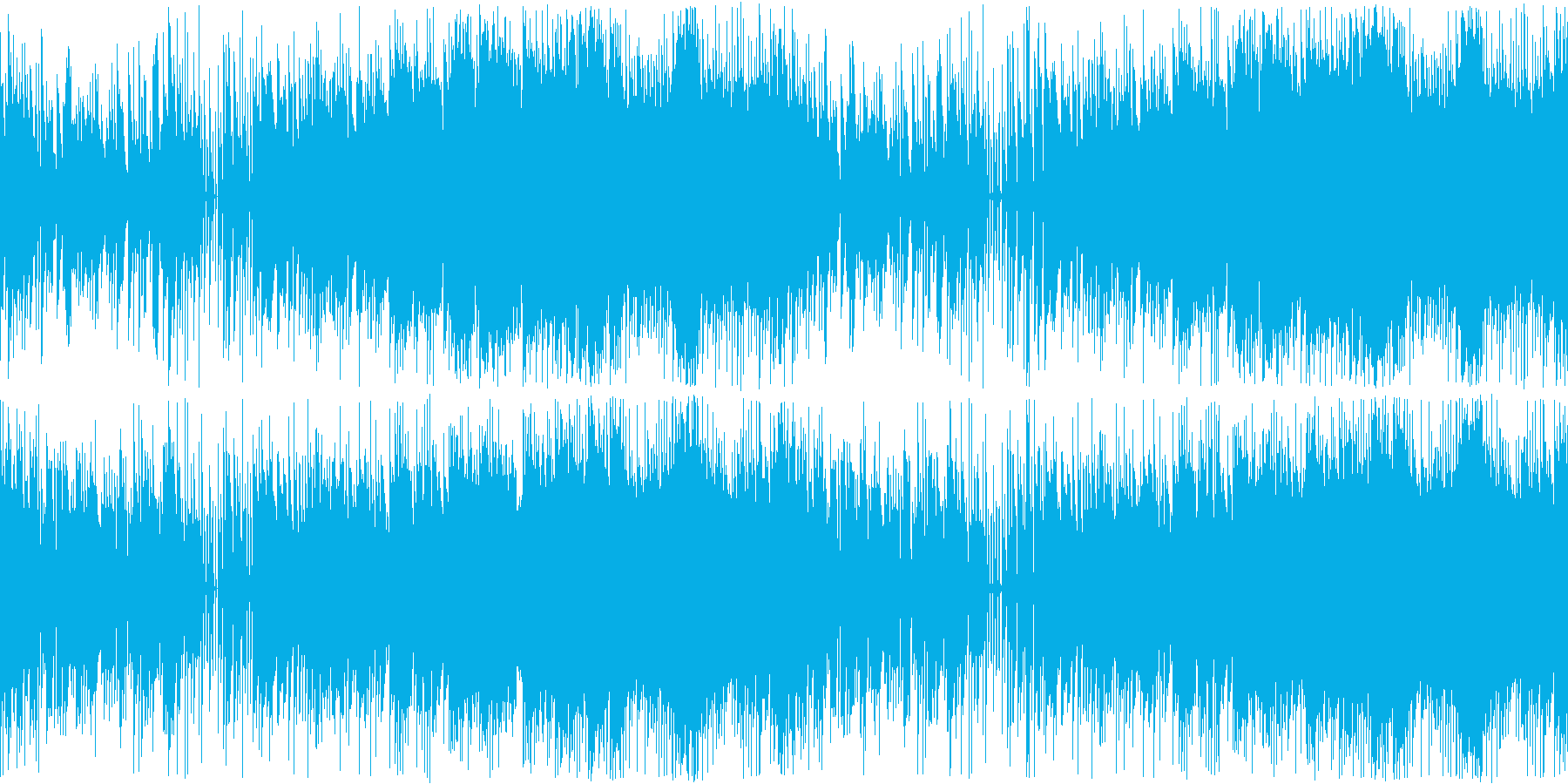メカっぽい感じで不安なムードの楽曲の再生済みの波形