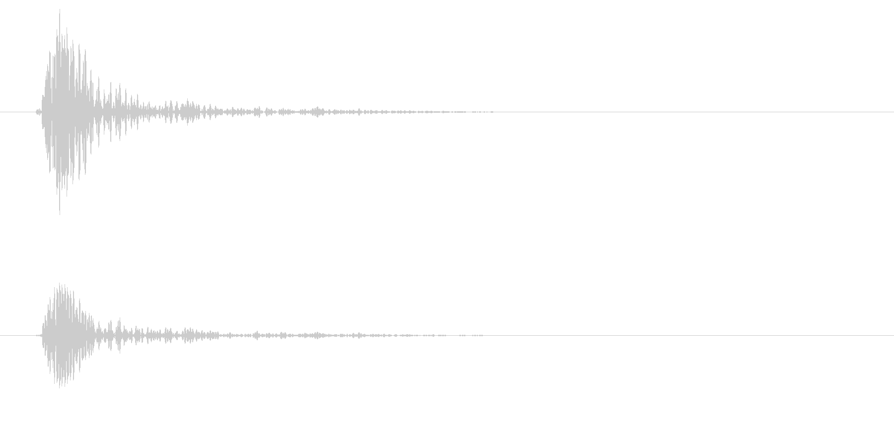 トン(固いものを叩く音)の未再生の波形