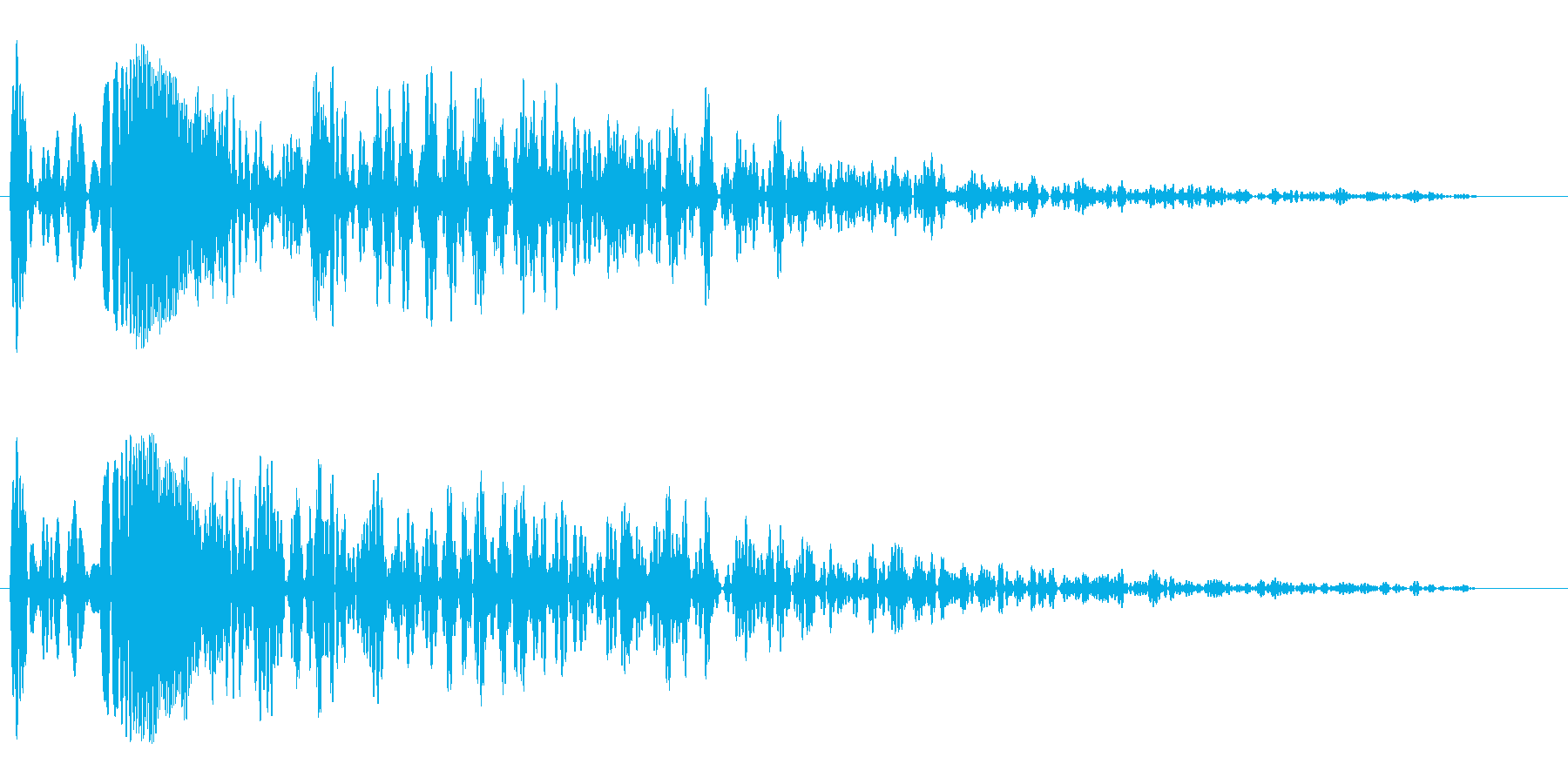 ドボボボーン(機械的な水中への落下音)の再生済みの波形