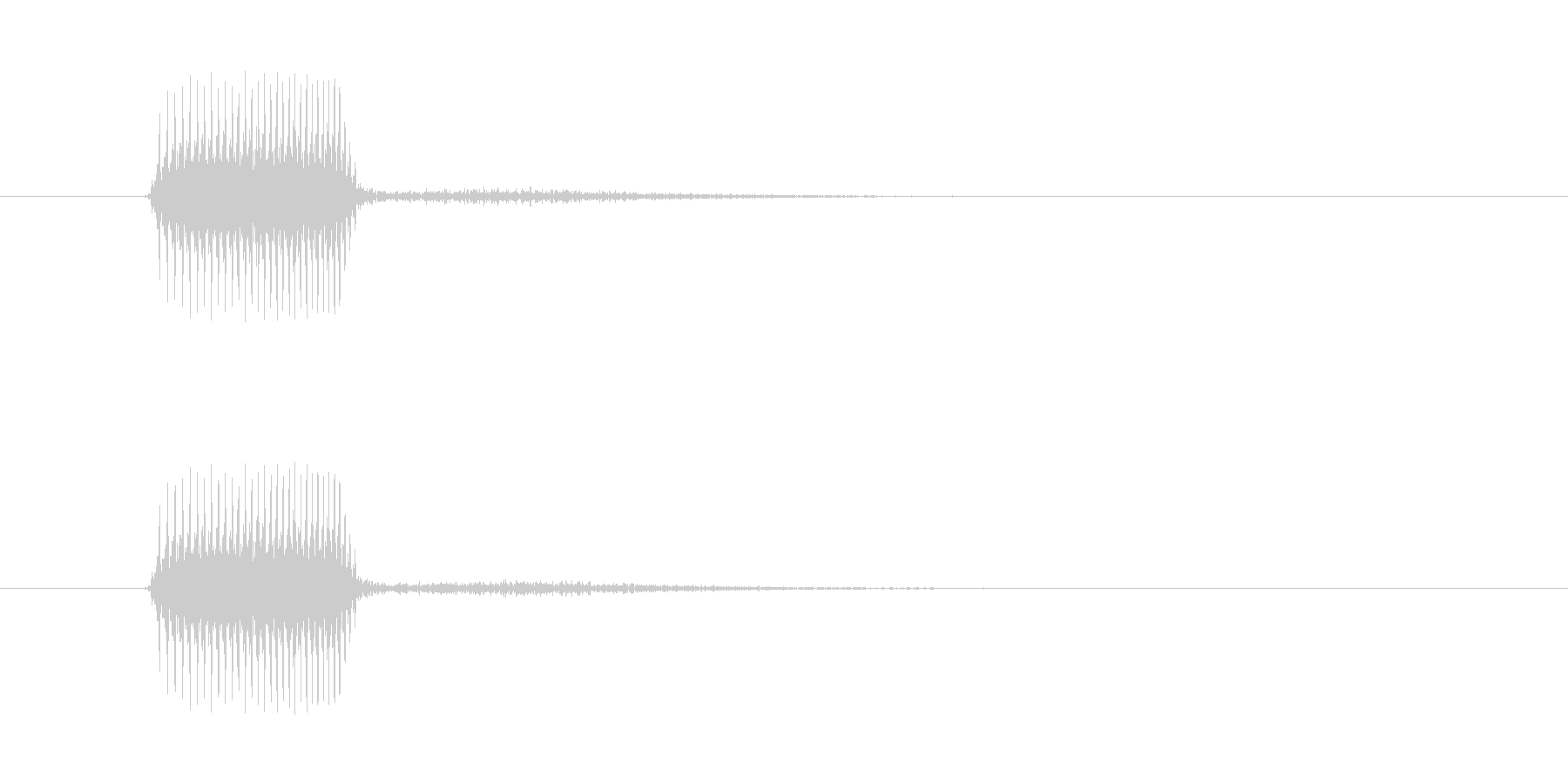 ベッというような虫っぽいタッチ音…の未再生の波形