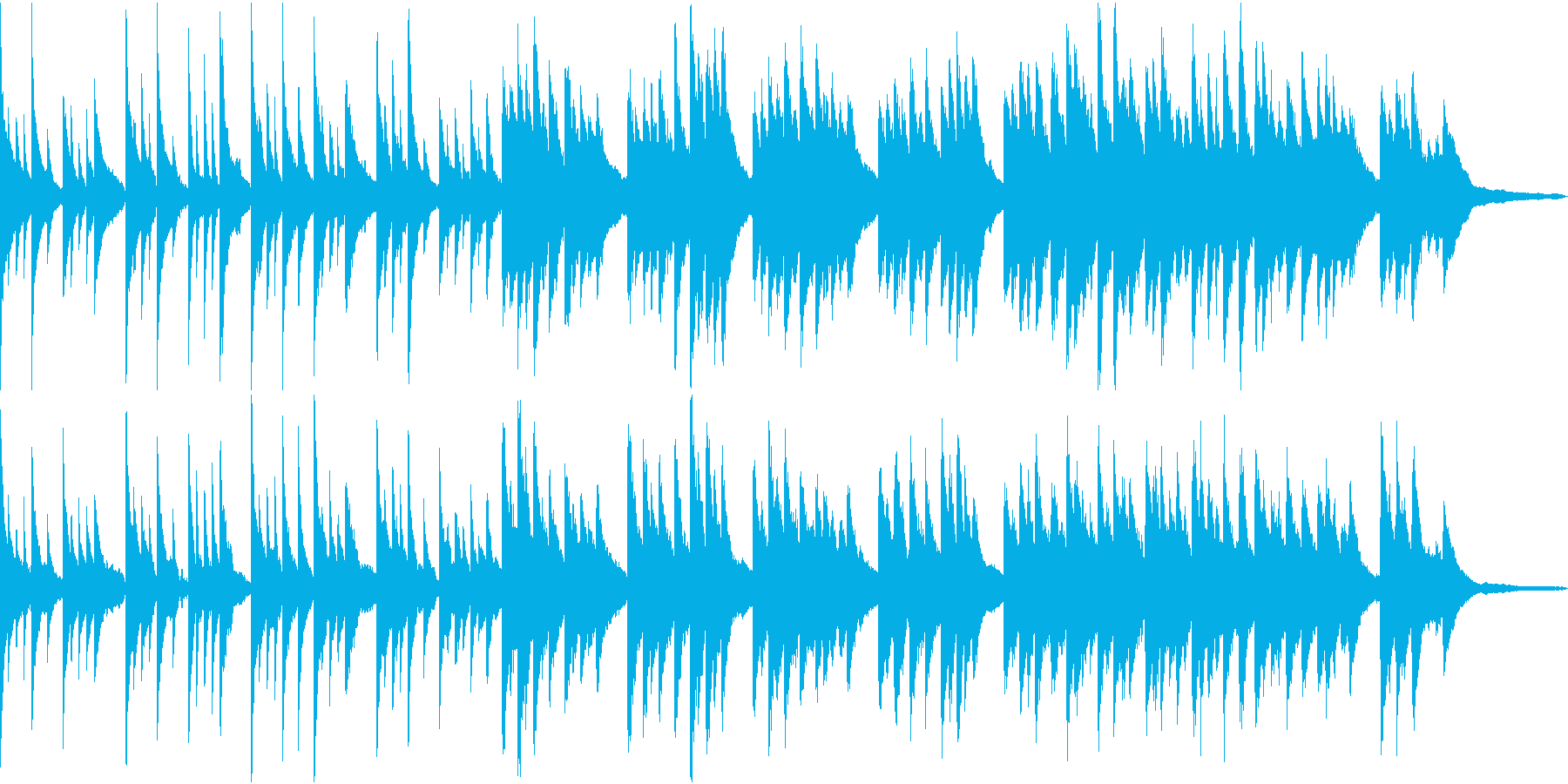 夏祭りにぴったしのほのぼの音楽の再生済みの波形
