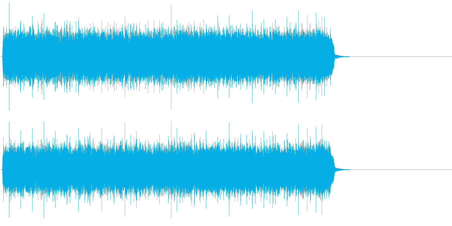 疾走感溢れるハードロック(サビ)の再生済みの波形