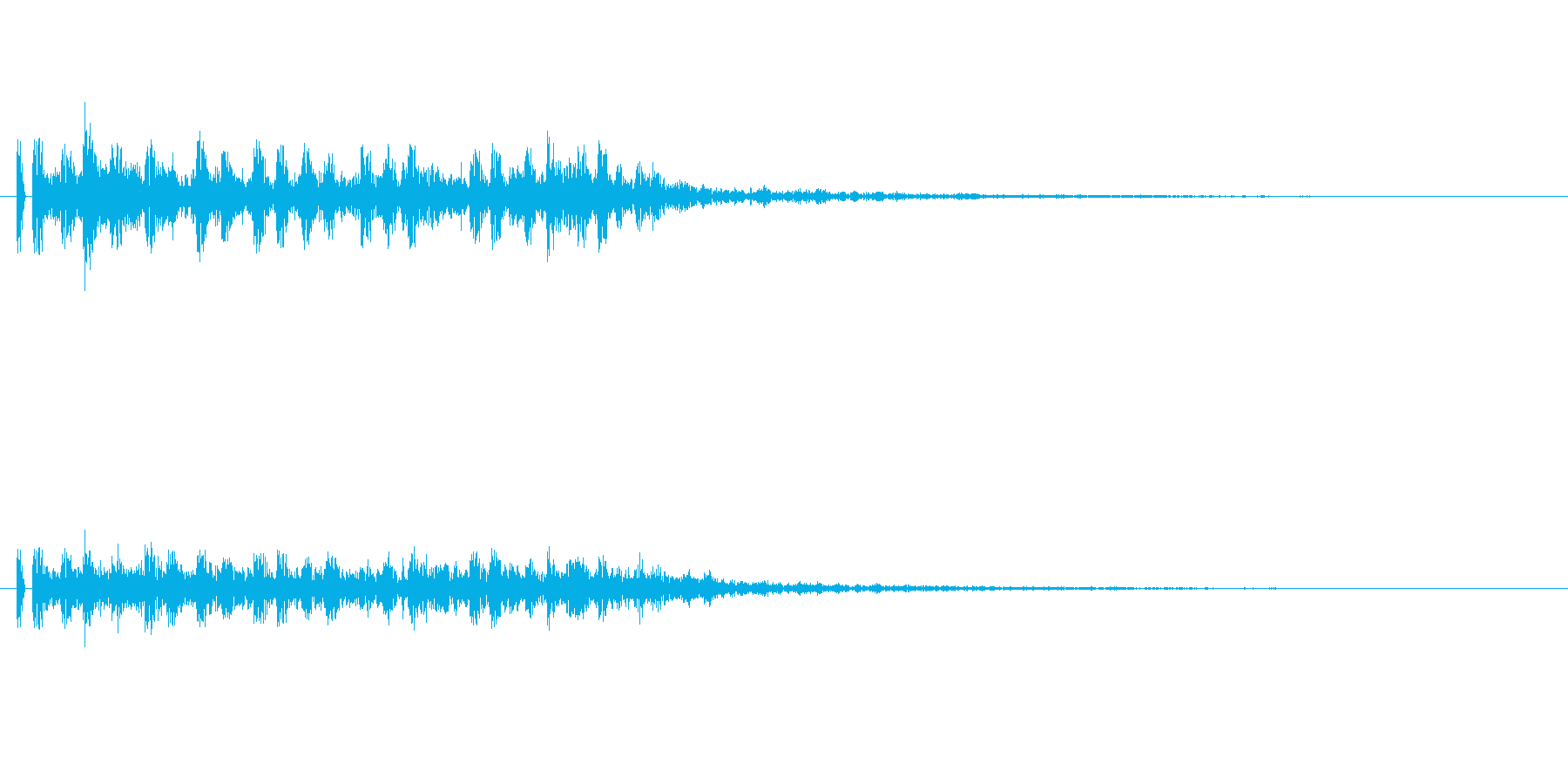 スネアロール_短い_リバーブ無しの再生済みの波形
