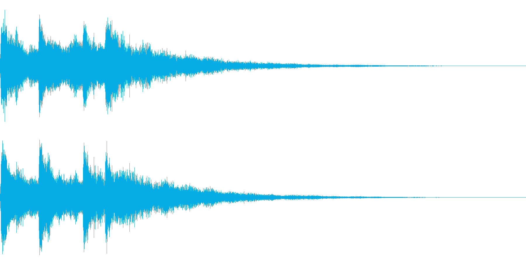 ミステリアスな音 恐怖シーンの演出にの再生済みの波形