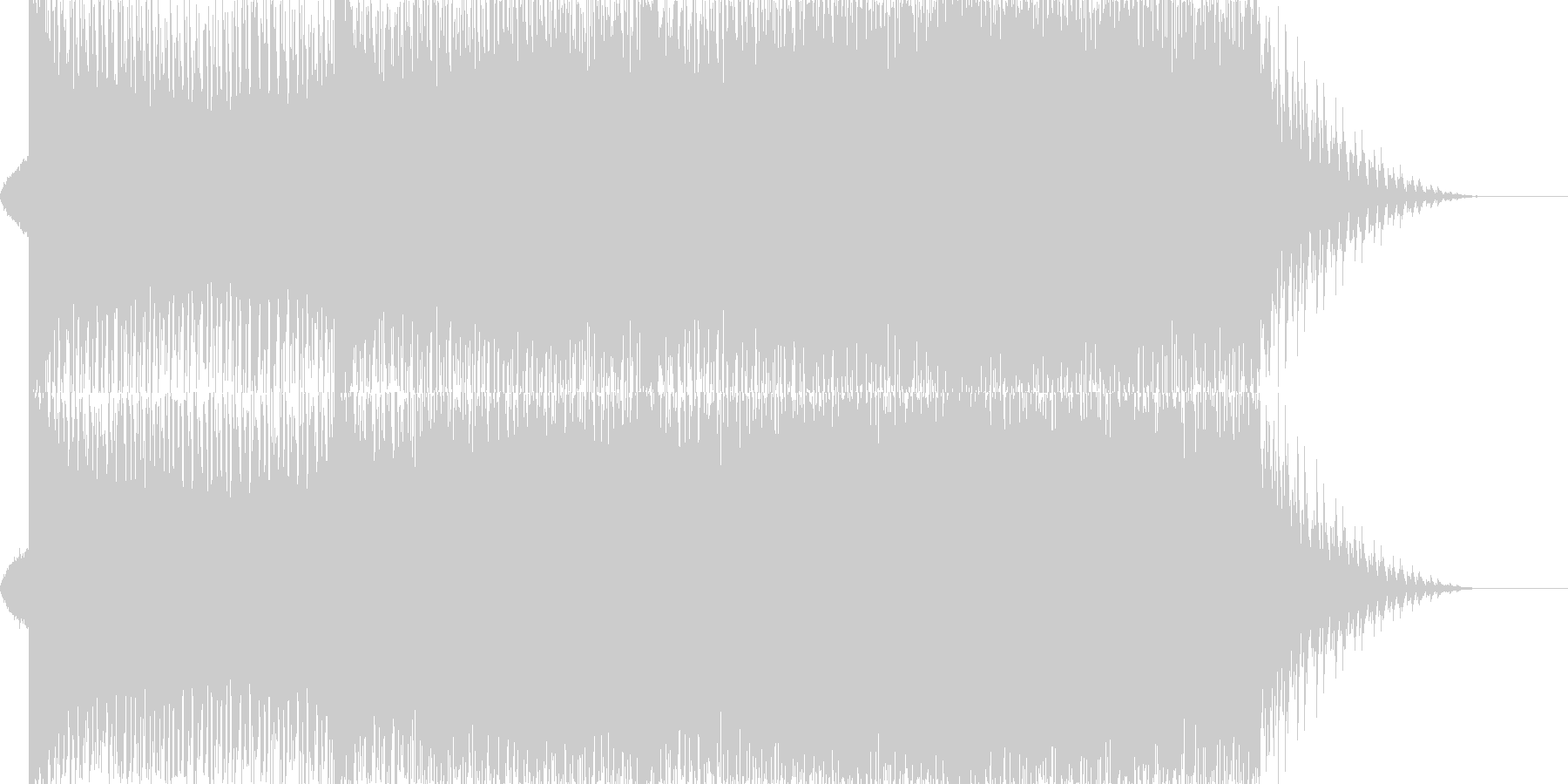 躍動的なオープニング・サイバートランス曲の未再生の波形