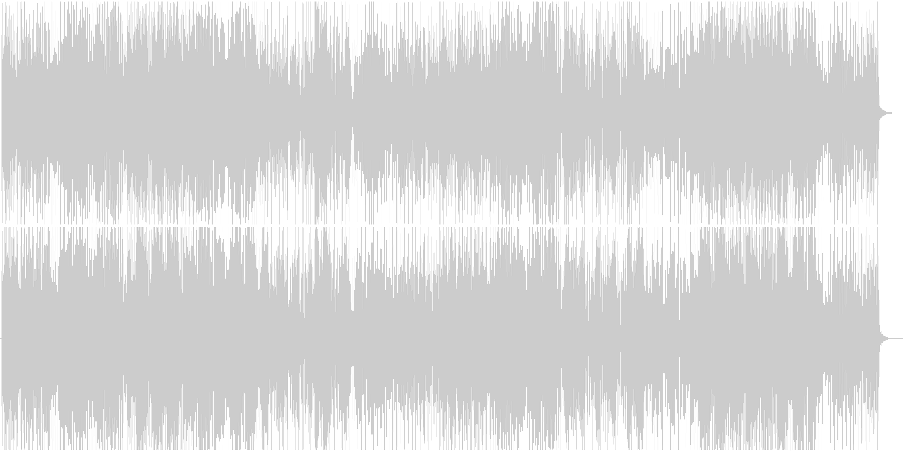 ミステリアスな雰囲気の怪しいシンセ曲の未再生の波形