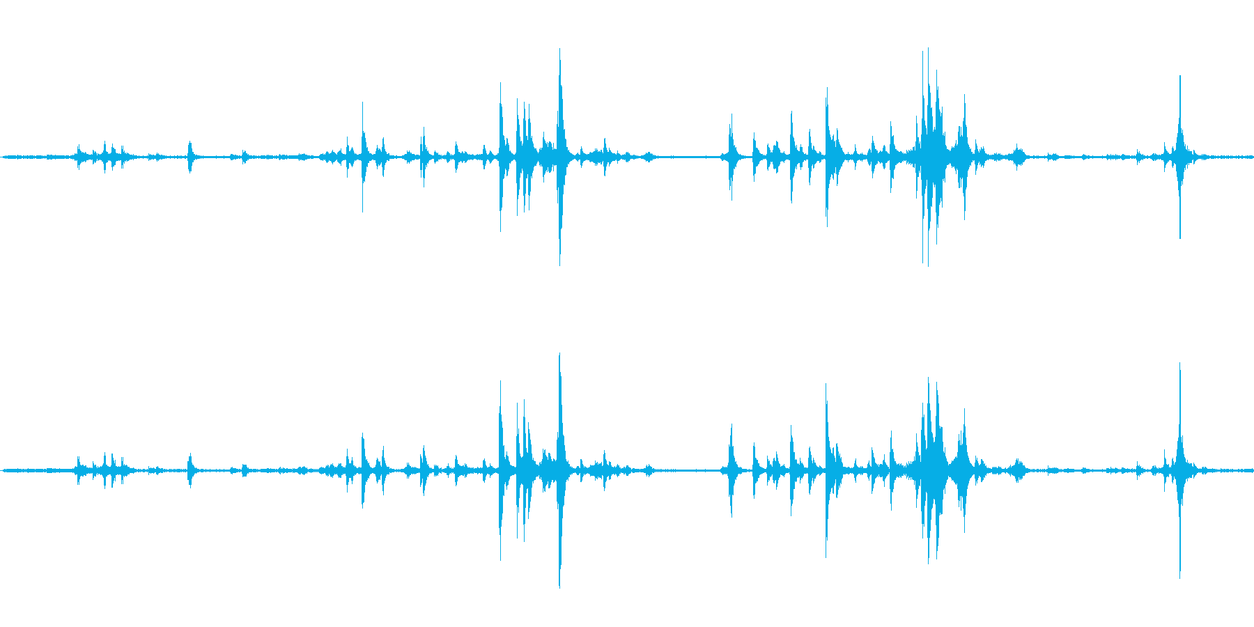 冷蔵庫の開閉音・物の取り出し音ですの再生済みの波形