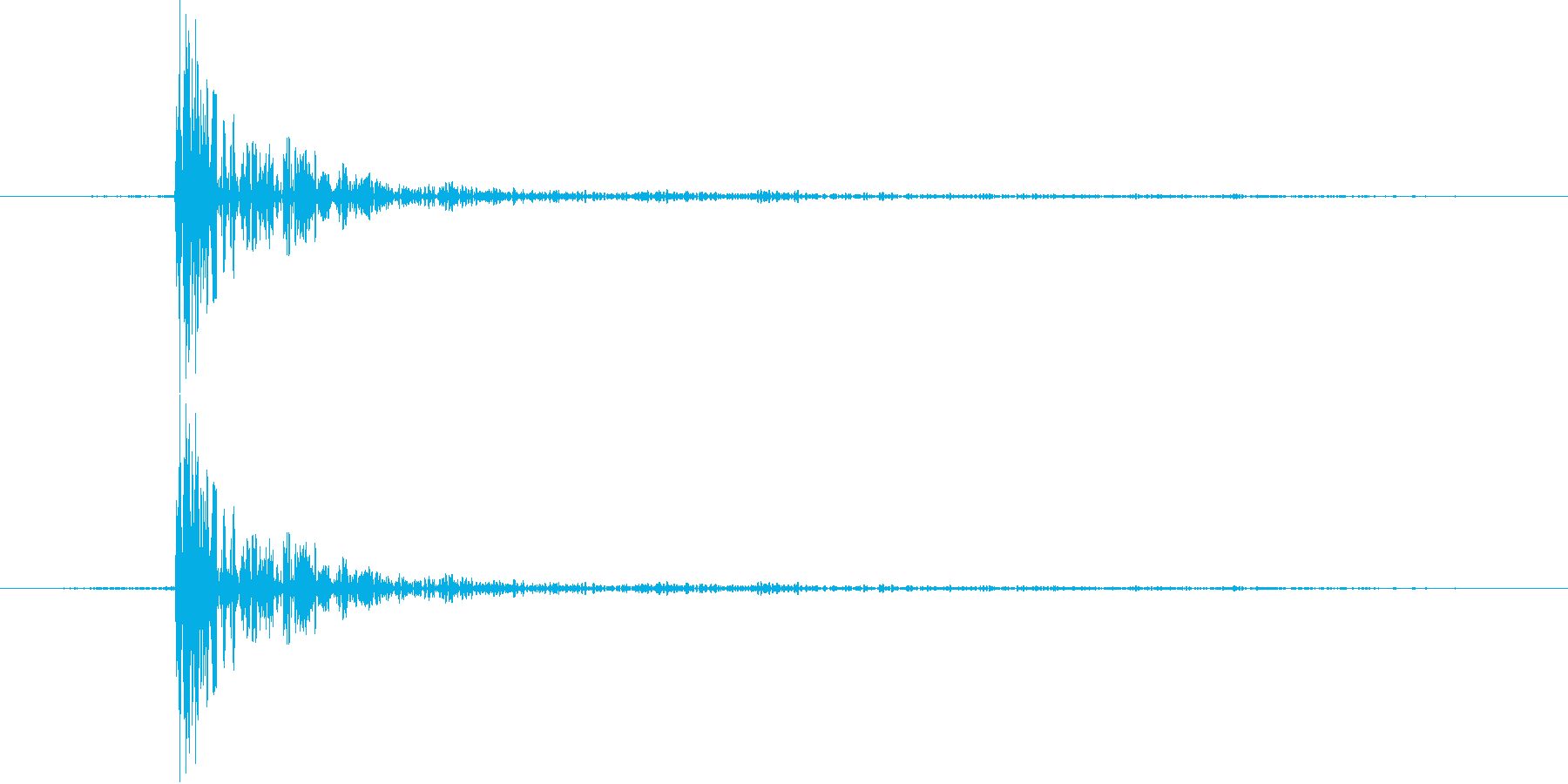 カッ【決定音・カーソル音:クールで硬派】の再生済みの波形