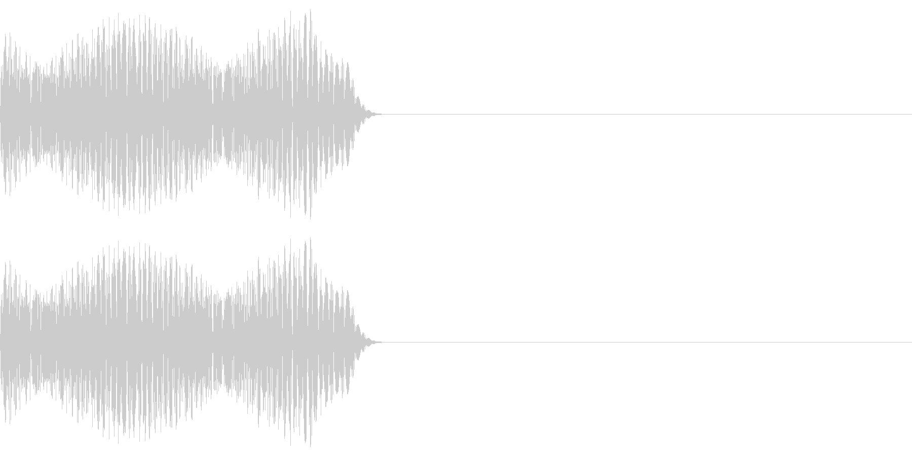 ゲーム等の禁止音「ブッ」 中くらいの音程の未再生の波形