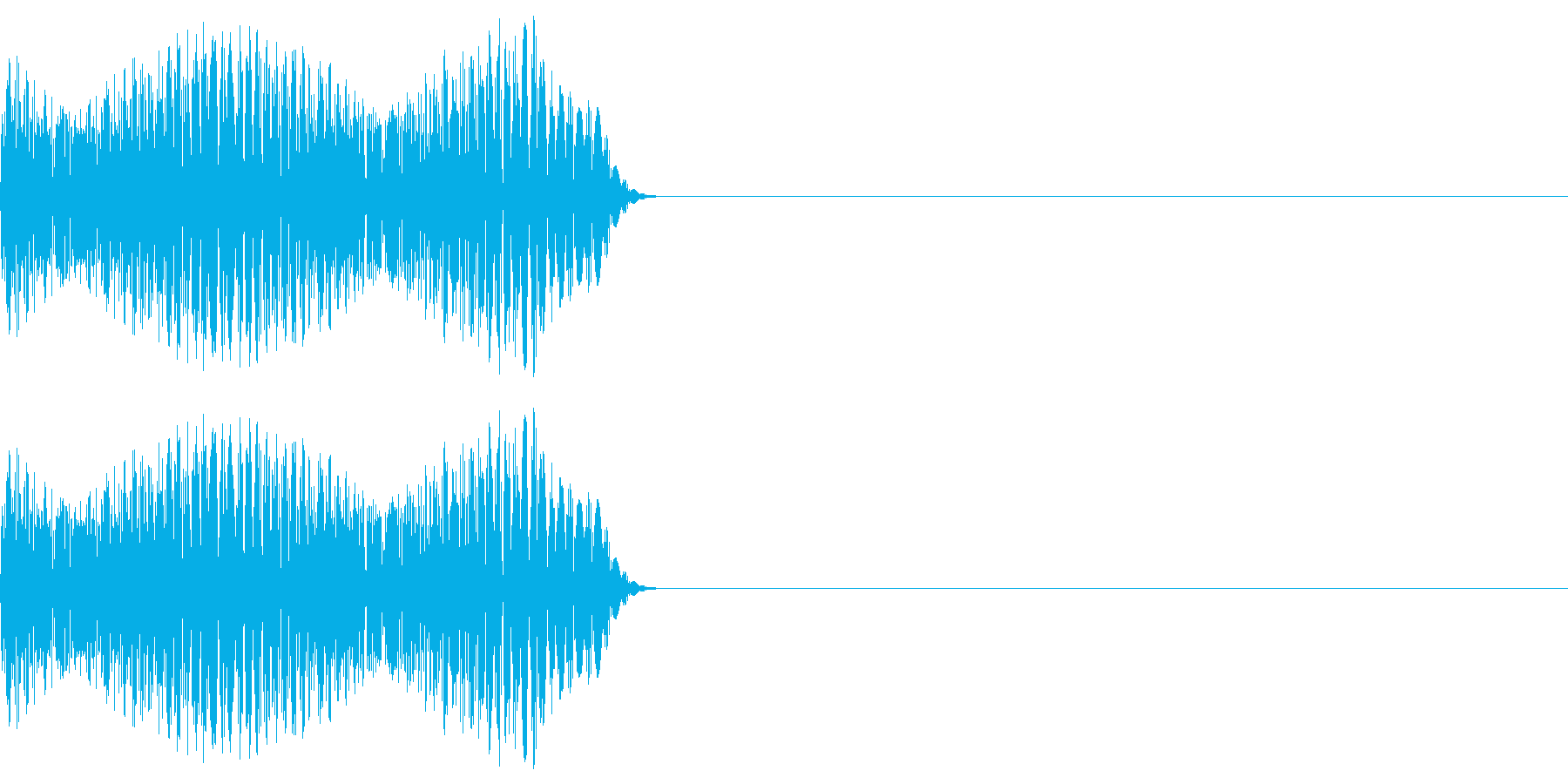 ゲーム等の禁止音「ブッ」 中くらいの音程の再生済みの波形