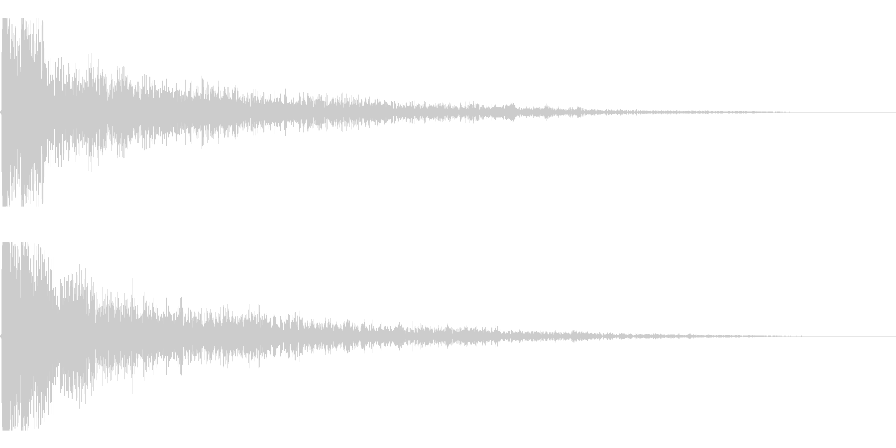 カコーンという余韻長めの木の和風SEですの未再生の波形