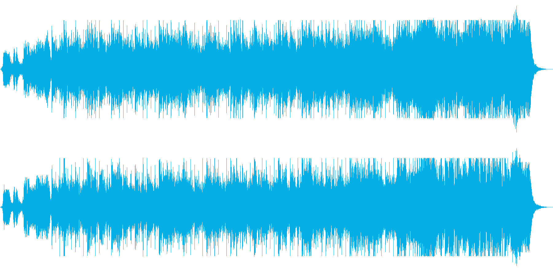 ドラムの音が耳に残るコーラス曲の再生済みの波形