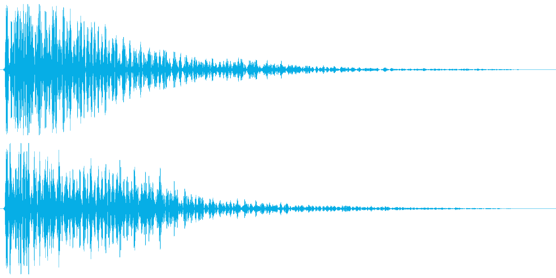 ゴーン(低めの鐘の音色)の再生済みの波形