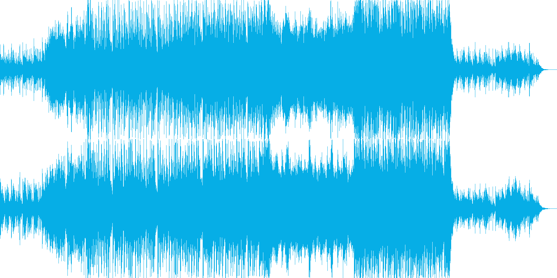 物語がクライマックスに迫った時の感動系曲の再生済みの波形