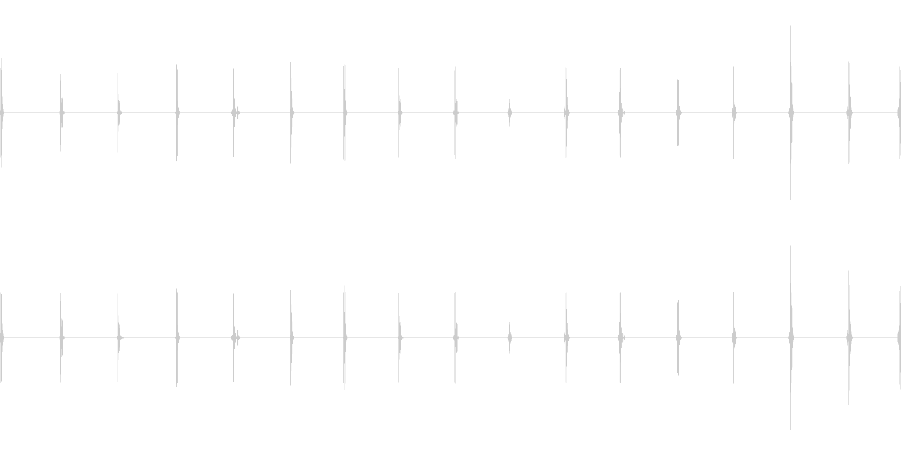 道路を歩く(癖のない革靴の歩行音)の未再生の波形