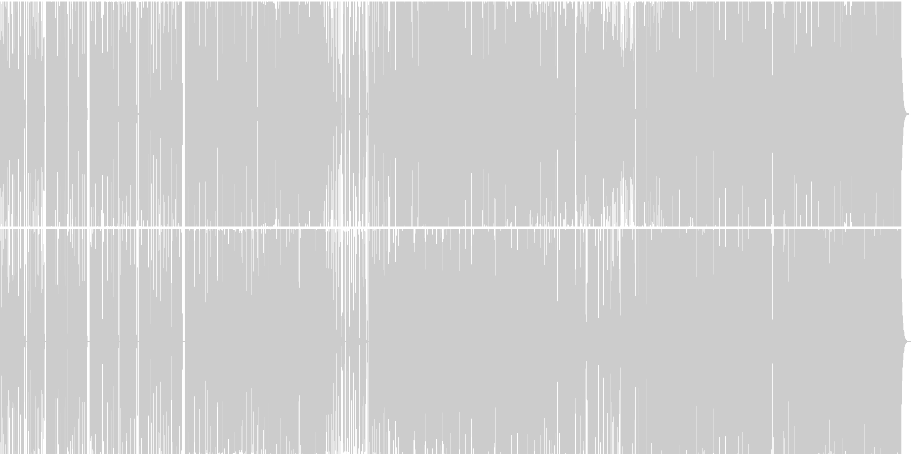 疾走感のあるエレクトロニカの未再生の波形