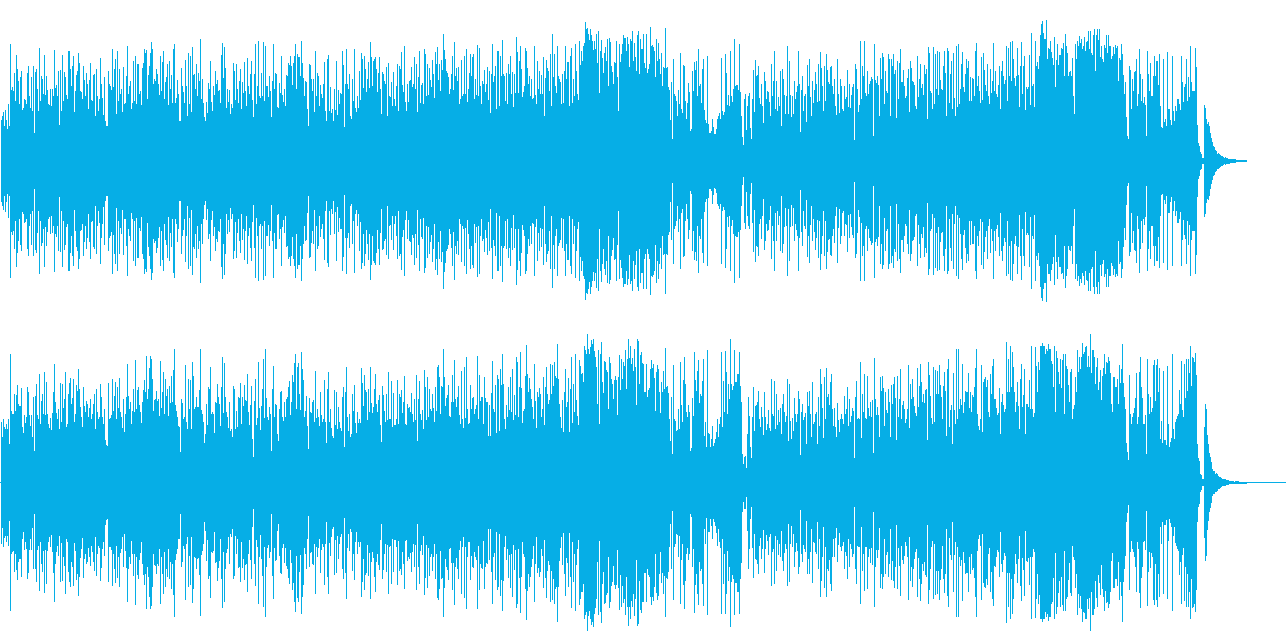 想いを風が花と共に散らすような哀愁漂う曲の再生済みの波形
