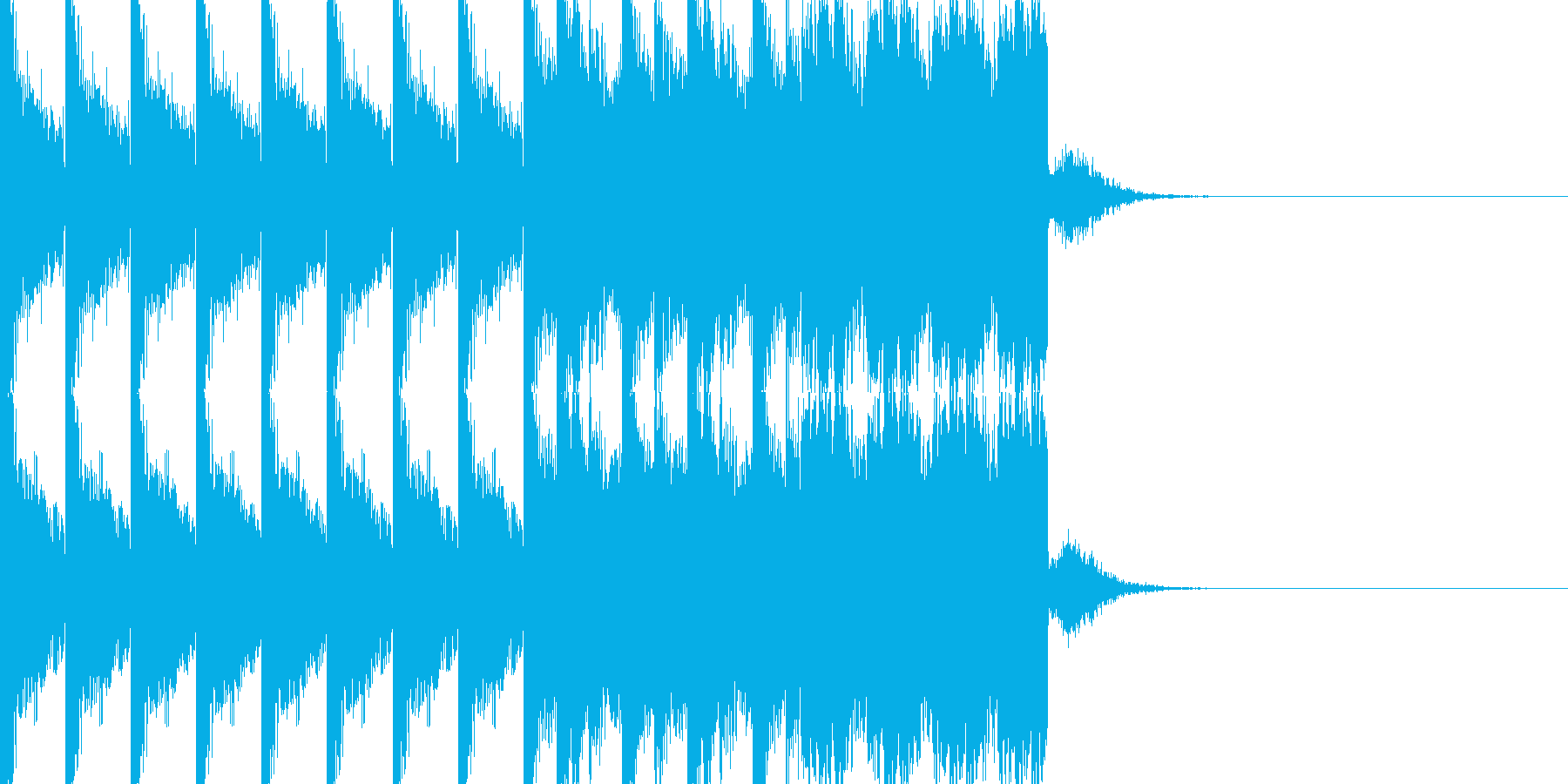 BPM128EDMビルドアップです。の再生済みの波形