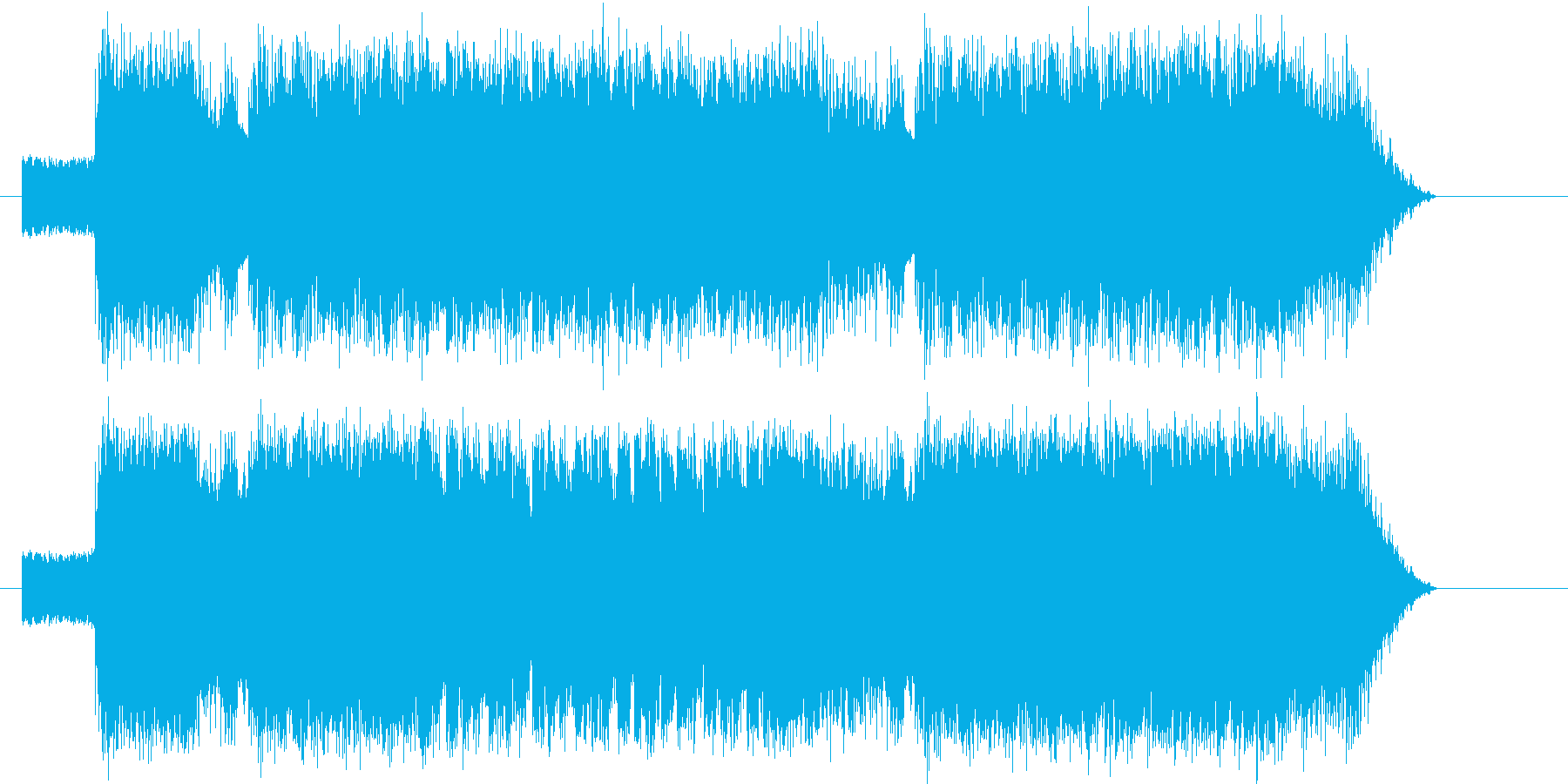 エレキギターがパワフルなバトル系BGMの再生済みの波形