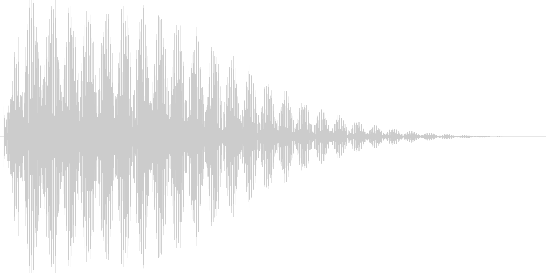 ボタン・カーソル・操作音 「ピッ」の未再生の波形