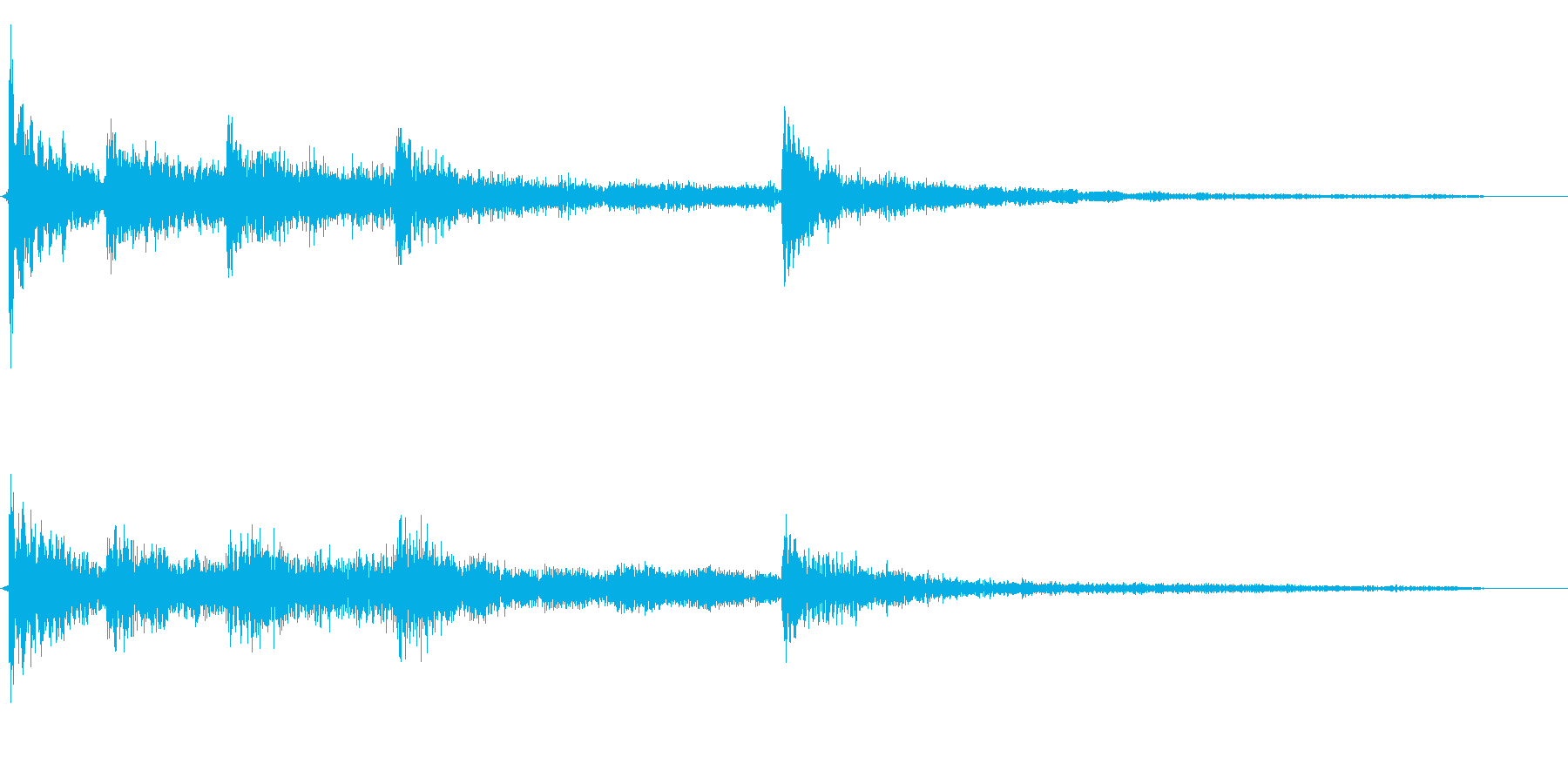 和風クリック音源ワンポイント効果音の再生済みの波形