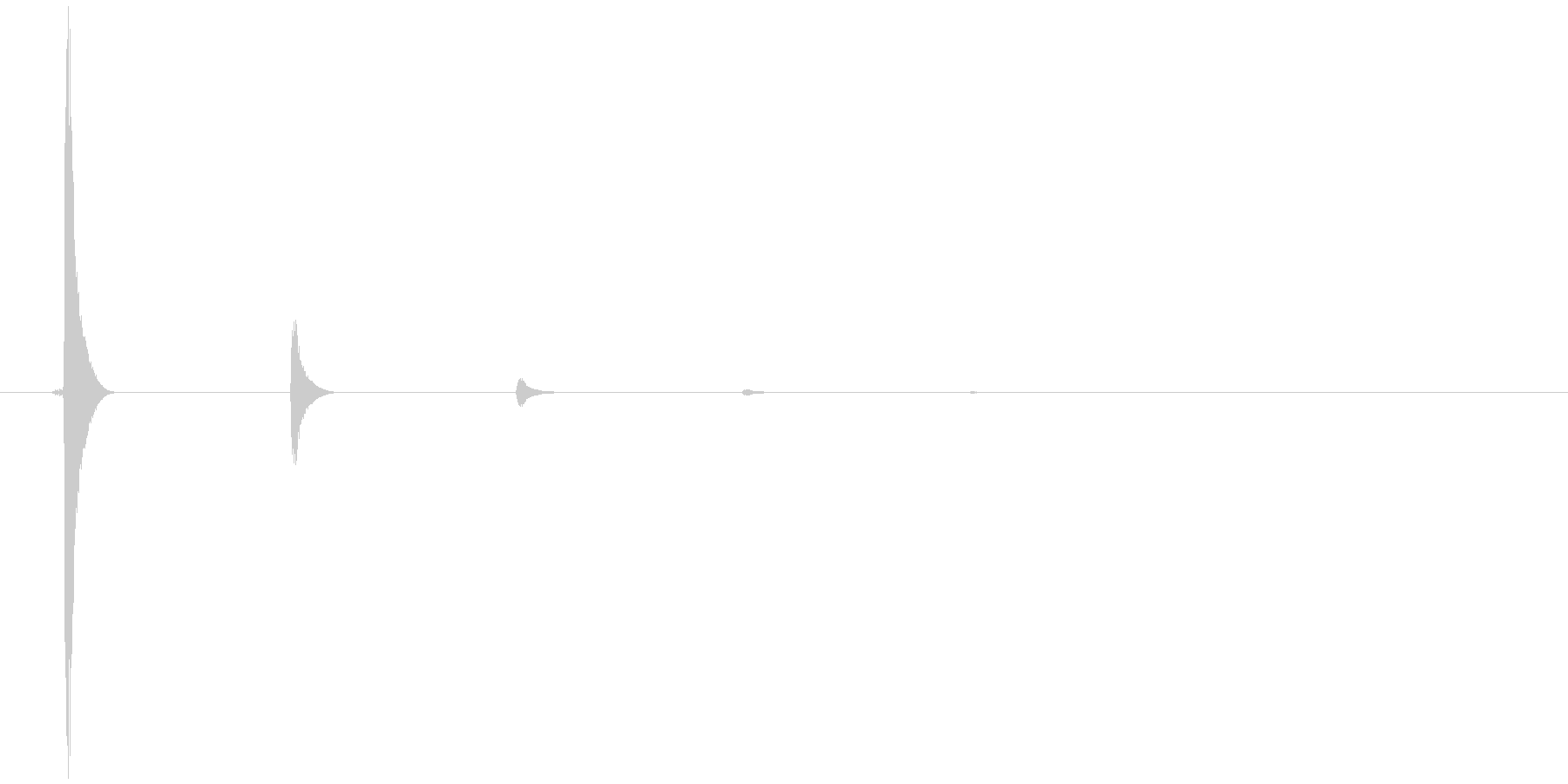 シンプルなクリック音1の未再生の波形
