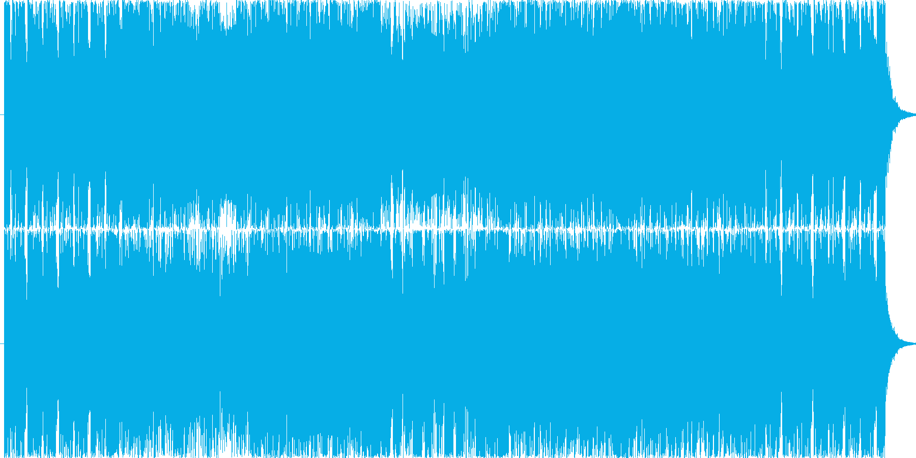 デジタルダンスロック風楽曲です。の再生済みの波形