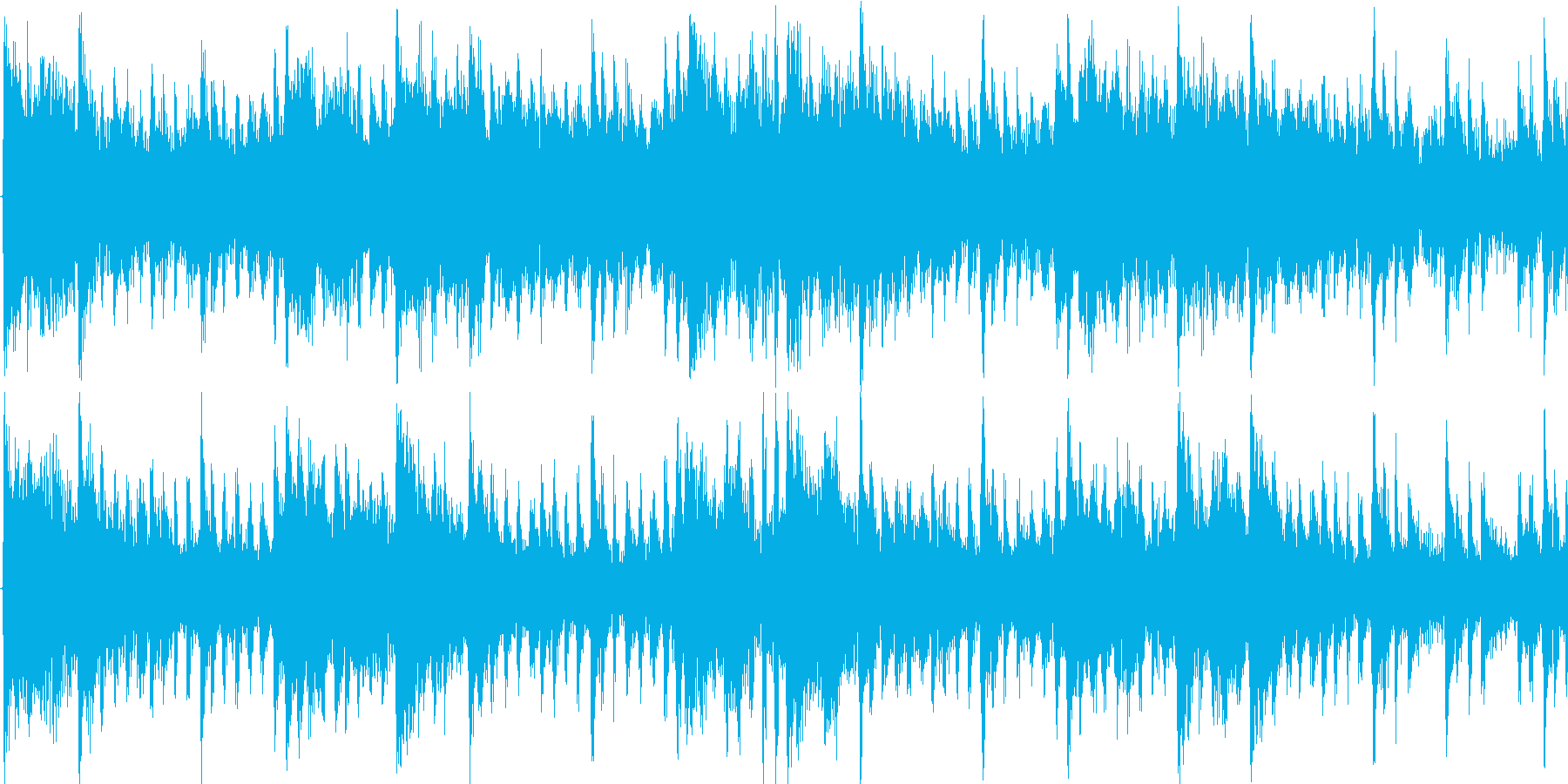 ドラムンベースを基本にした楽曲です。の再生済みの波形